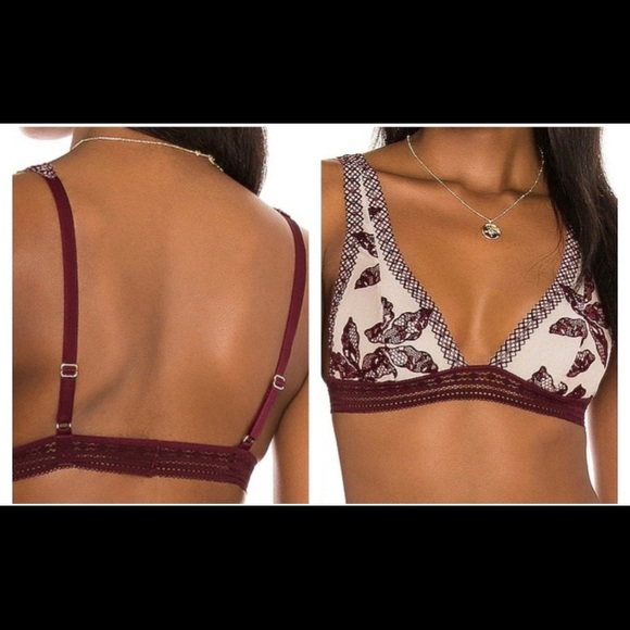 🌸SALE🌸 Free People Alia Bralette in Bordeaux - Picture 3 of 7